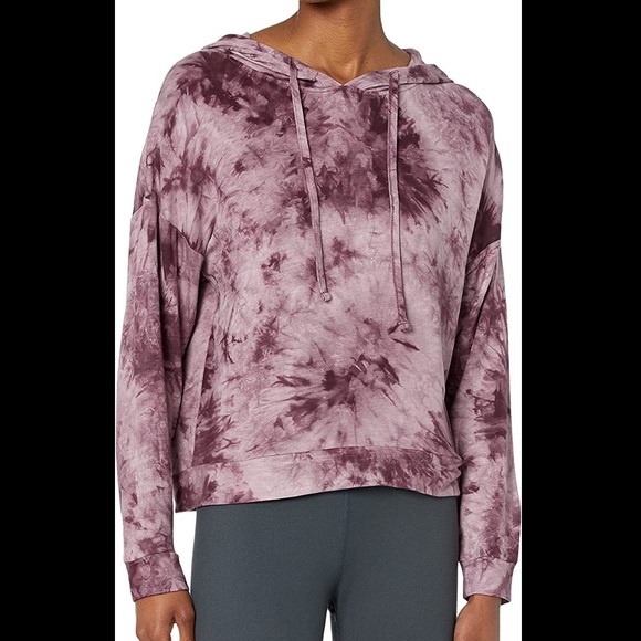 COPY - DANSKIN Purple Tie Dye Cropped Hoodie Size Large✨ - Picture 1 of 4